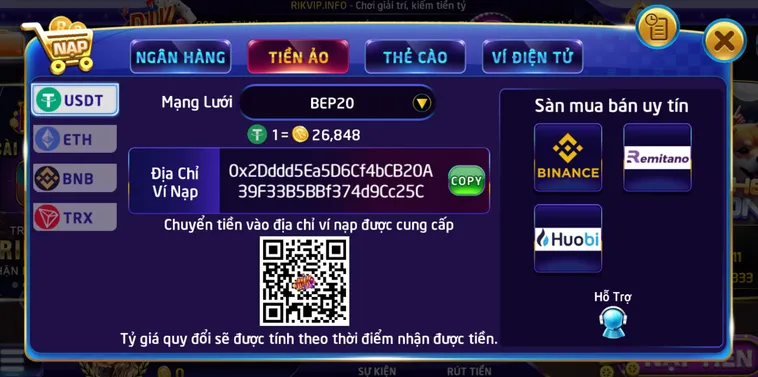 Nạp tiền chỉ với các bước nhanh chóng tại cổng game IWin.